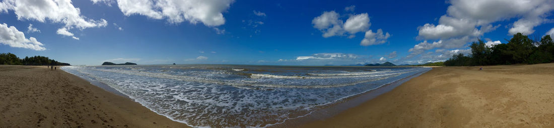 Panoramic view of beach against sky