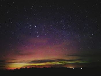 Low angle view of sky at night