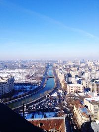 High angle view of cityscape