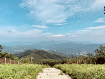 Scenic view of landscape against sky