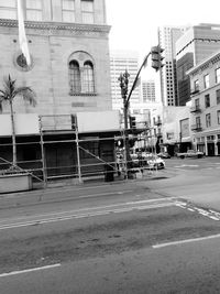 City street with buildings in background