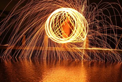 Light painting at night