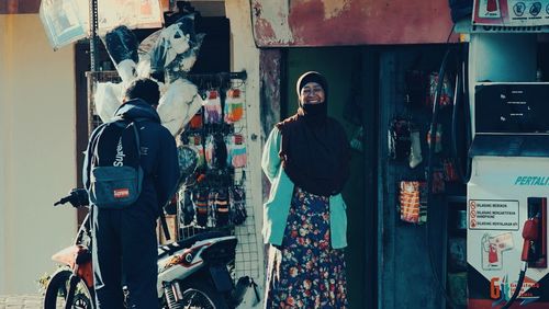 People standing at store