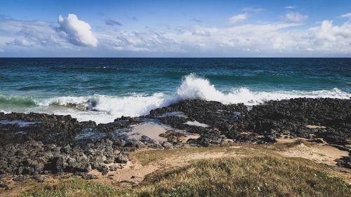 Scenic view of sea against sky