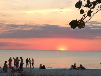 Sunset over calm sea