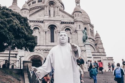 Statue of cathedral against sky