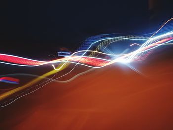 Light trails at night