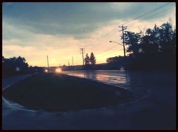 Road at sunset