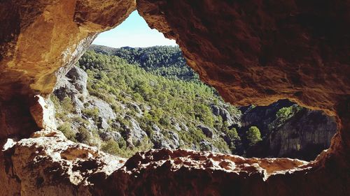 Rock formations in cave