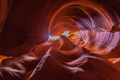 Low angle view of rock formation