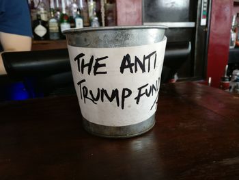 Close-up of beer on glass