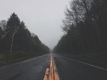 Road passing through trees