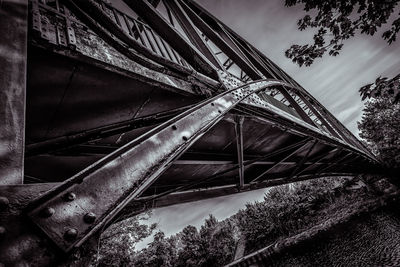 Low angle view of bridge against sky