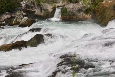 Scenic view of waterfall