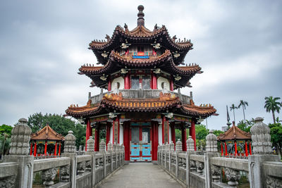 View of temple building against sky