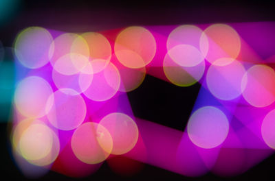 Defocused image of illuminated lights