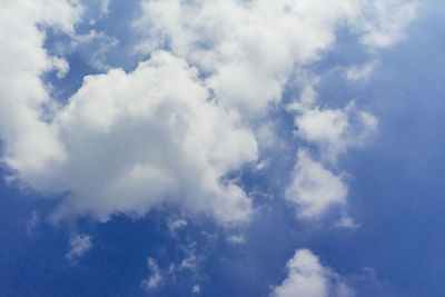 Low angle view of clouds in sky