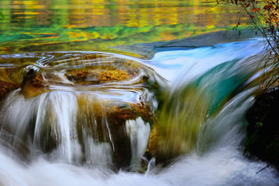 Close-up of waterfall