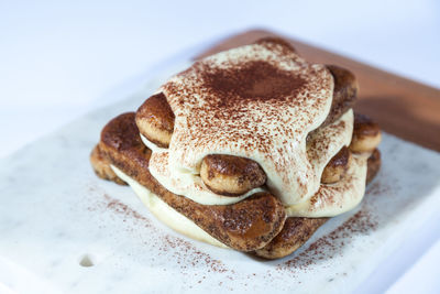 Close-up of dessert in plate