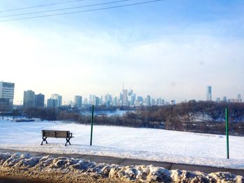 View of cityscape during winter