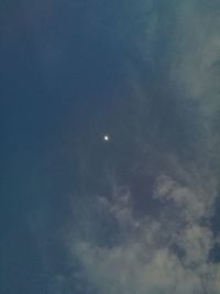 Low angle view of moon in sky