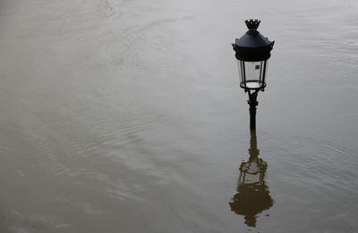 Electric light reflection in water