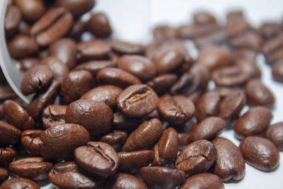 Close-up of roasted coffee beans