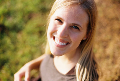 Portrait of smiling young woman
