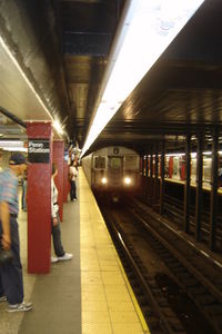 Train at railroad station