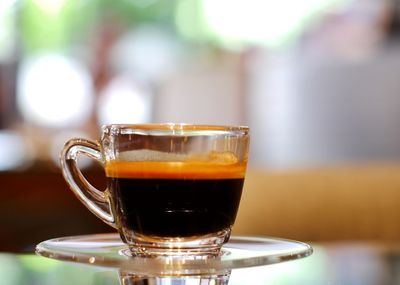 Close-up of coffee on table
