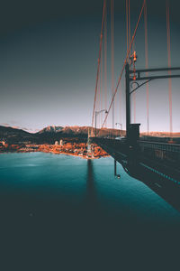 Golden gate bridge over san francisco bay at dusk