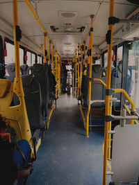 Panoramic shot of train in subway station