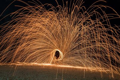 Light painting at night