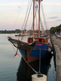 Sailboats in marina