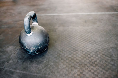 High angle view of snake on floor