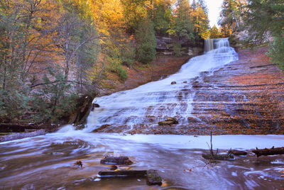 Low angle view of laughing whitefish falls