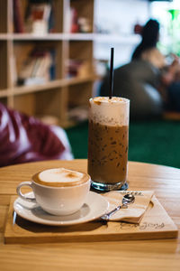 Coffee cup on table