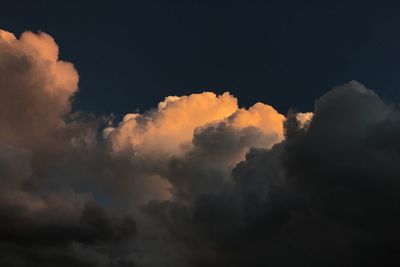 Low angle view of storm clouds in sky