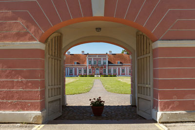 Entrance of historic building