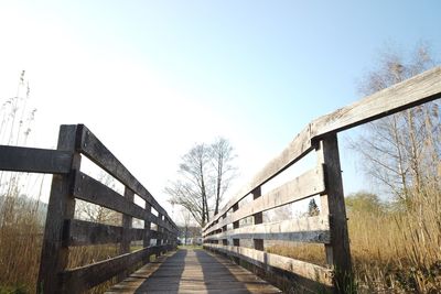 View of bridge against clear sky