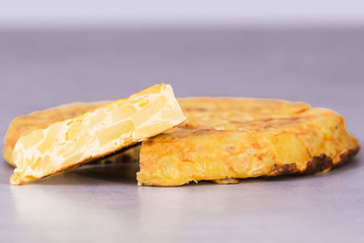 Close-up of bread on plate