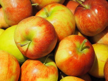 Full frame shot of apples at market