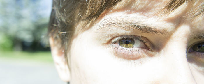 Close-up portrait of human eye