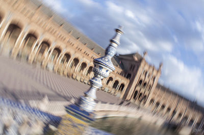 Low angle view of built structure against sky