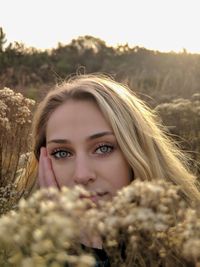 Portrait of beautiful woman