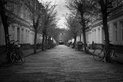 Bicycles on street in city