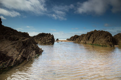 Scenic view of sea against sky