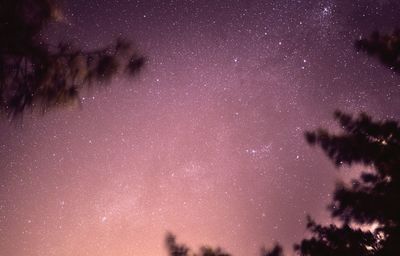 Low angle view of star field against star field