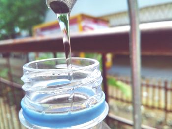 Close-up of drink in water