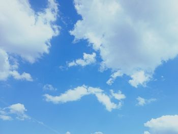 Low angle view of blue sky